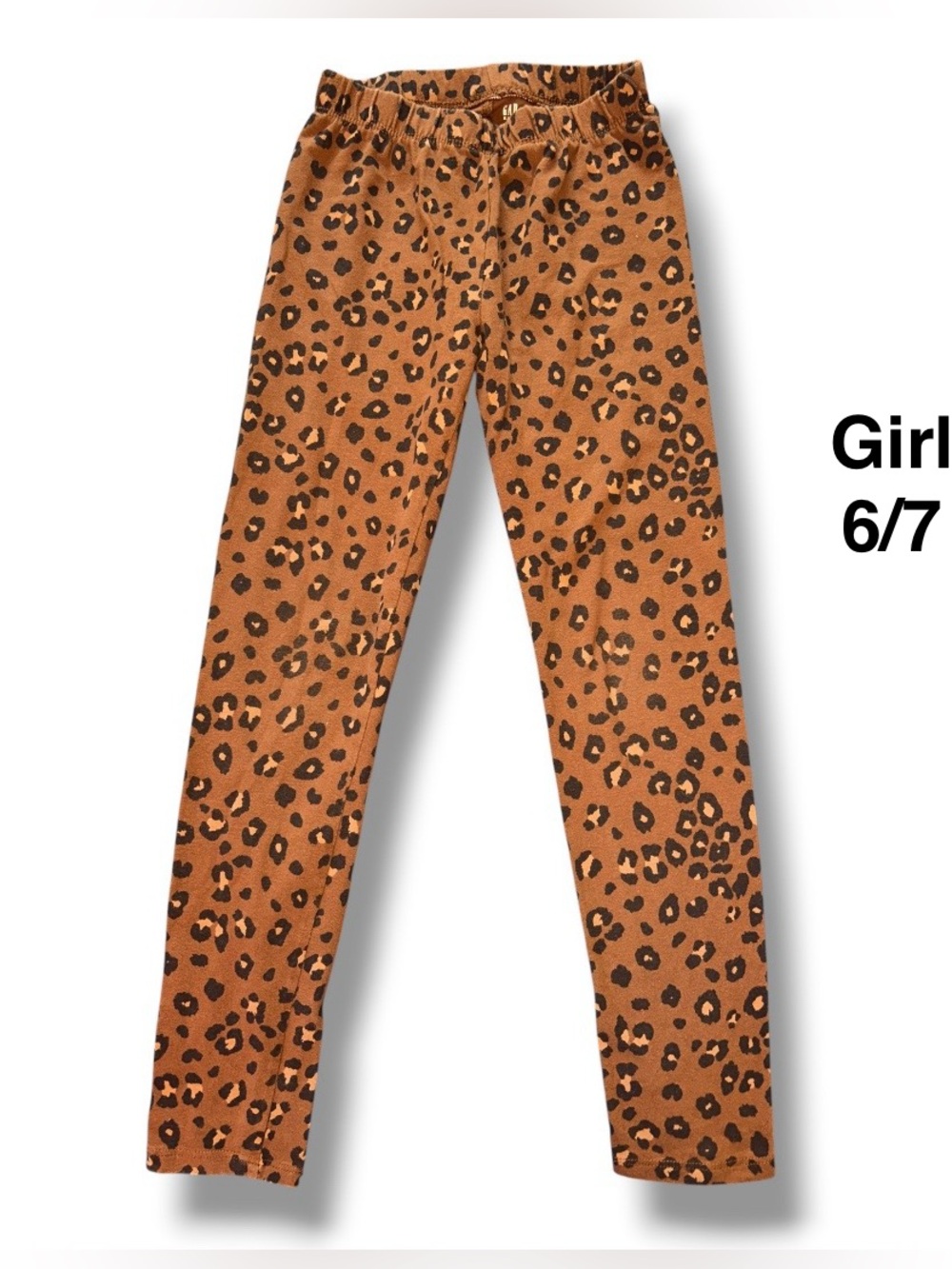 GAP Girls' Leopard Print Leggings - Brown and Black Size 6-7
